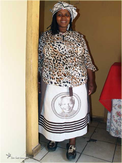 Sangoma or Witch Doctor Nolitha Mngomezulu at her home in Imizamo Yethu, Hout Bay