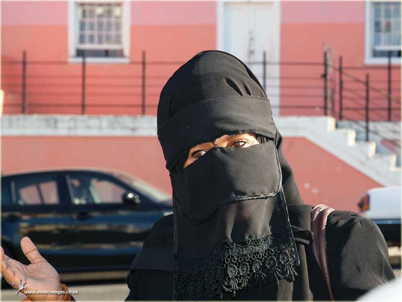 Aqeelah Hendricks, Tourist Guide, Tour Operator, Cultural Tourism Enthusiast & Fashion Designer dressed in Burka Style
