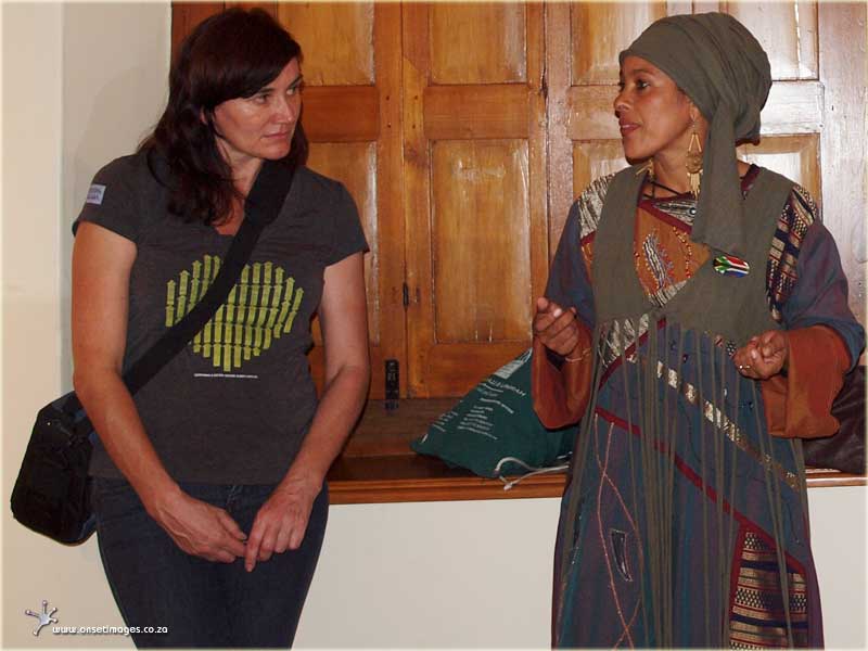 Dawn Kennedy, Co-Editor of the Cape Town Magazine 021 with Aqeelah Hendricks at the Bo-Kaap Museum