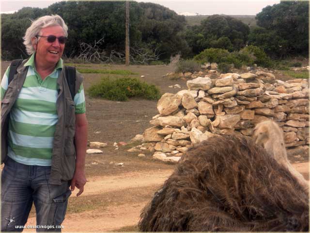 Rudolf Rieger and ostrich