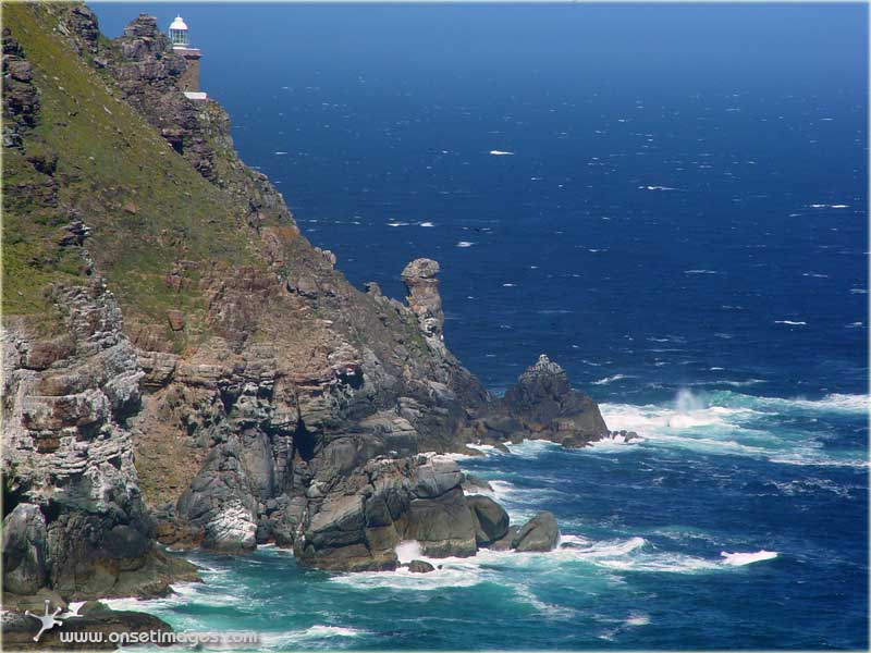 Eagle shaped rock formation to the right of Cape Point