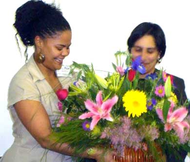 Bianca Mpahlaza, Cape Film Commission with Minister Tasneem Essop, MEC for Economic and Environmental Development