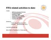 FIFA Related Activities To Date
