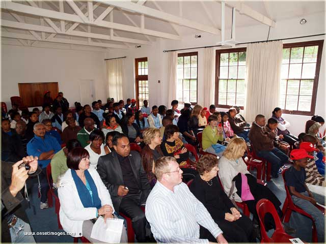The Hout Bay community attend the talk by USA Consul General Alberta Mayberry
